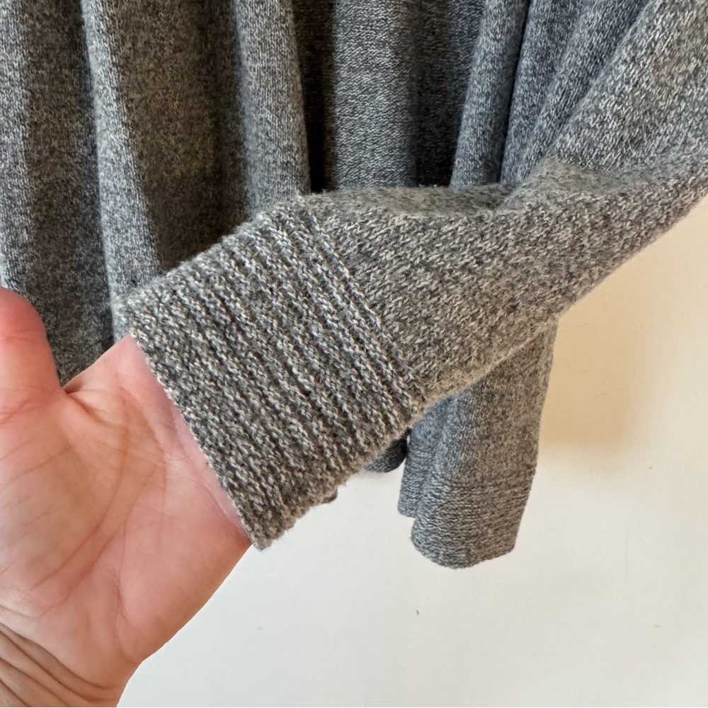 Anthropologie Kyu Yamate Gray Wool Structured Puff Sleeve Cardigan Sweater L - Picture 5 of 9